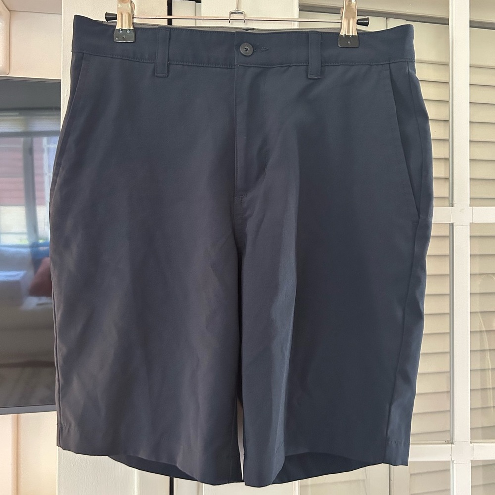 Hogan Dark Blue Flat Front Men's Shorts Golf